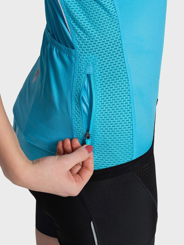 Kilpi Svetlomodré dámske športové tričko na zips Kilpi CORRIDOR