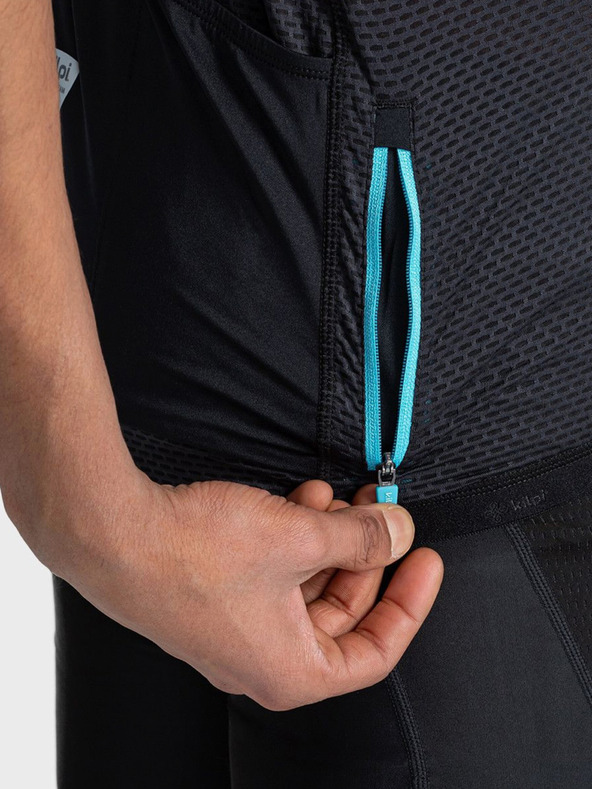 Kilpi Čierne pánske športové tričko na zips Kilpi PICARD