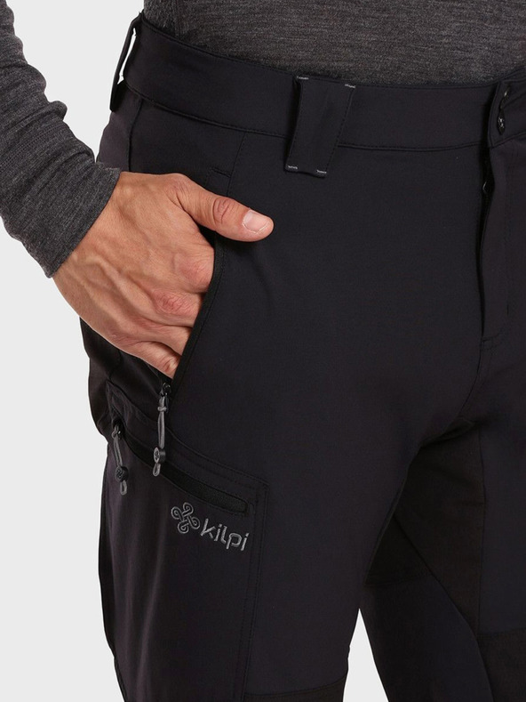 Kilpi Čierne pánske outdoorové nohavice KILPI TIDE