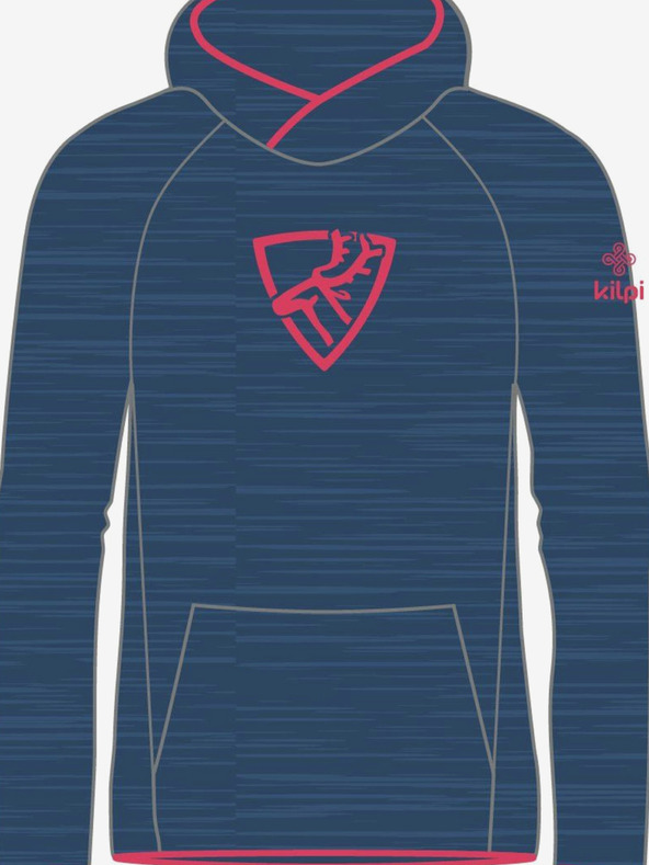 Kilpi Tmavomodrá dievčenská fleecová mikina s kapucňou Kilpi FLOND