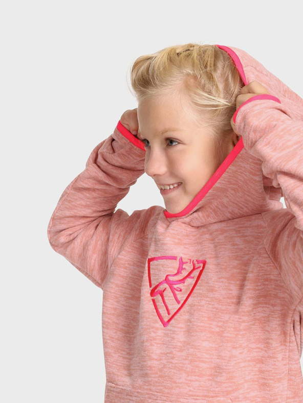 Kilpi Ružová dievčenská fleecová mikina Kilpi FLOND