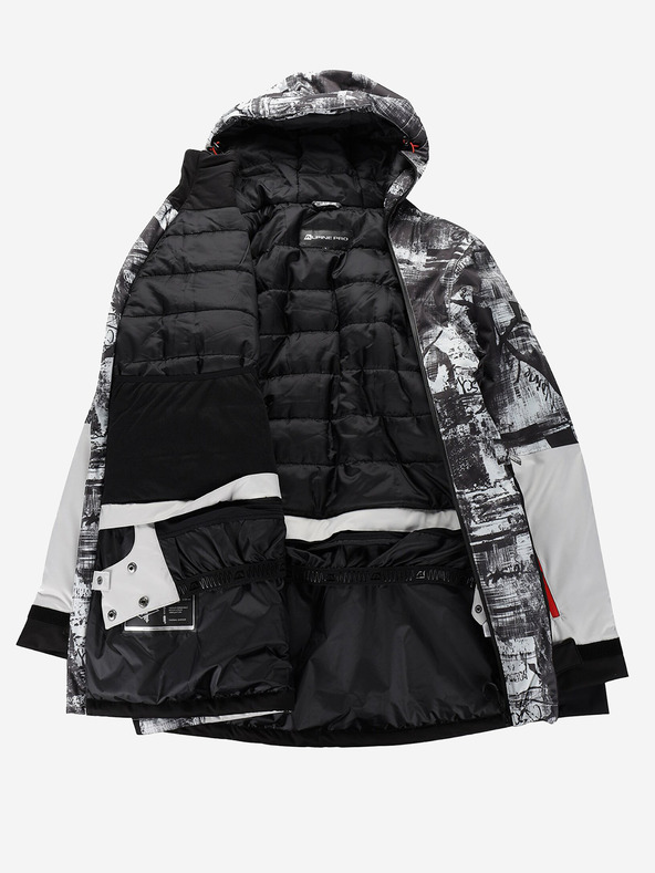 ALPINE PRO Šedá pánska lyžiarska bunda ALPINE PRO Omeq