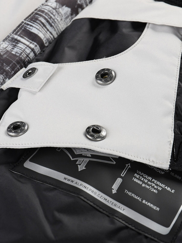 ALPINE PRO Šedá pánska lyžiarska bunda ALPINE PRO Omeq