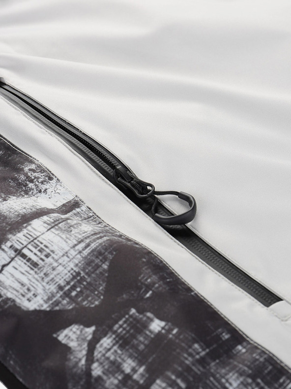 ALPINE PRO Šedá pánska lyžiarska bunda ALPINE PRO Omeq