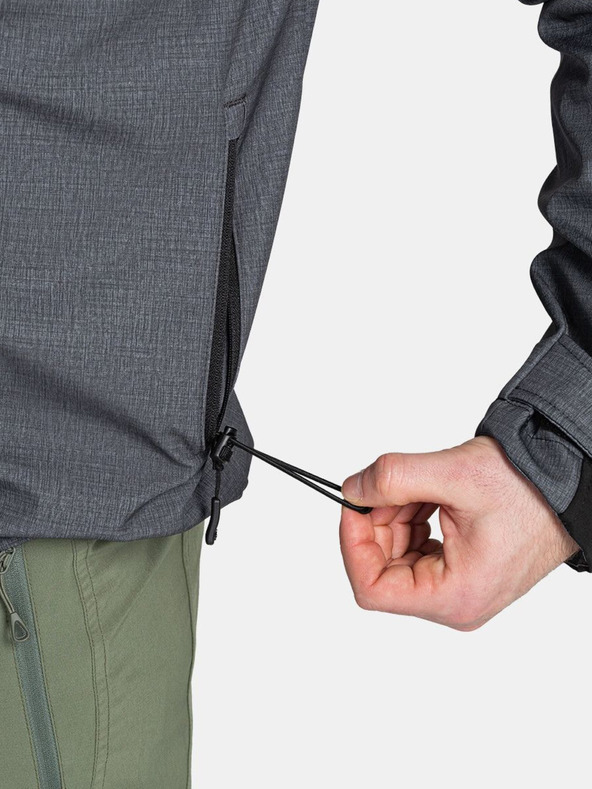 Kilpi Čiernošedá pánska softshellová bunda Kilpi RAVIO-M