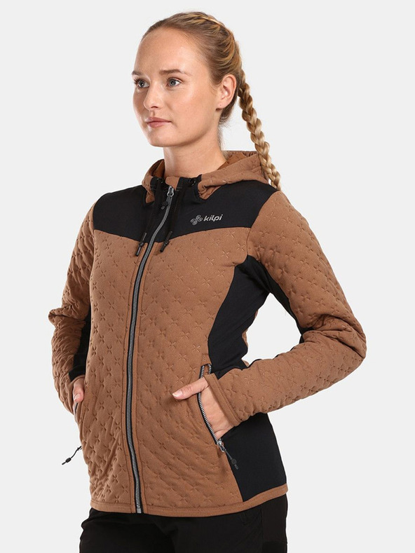 Kilpi Čiernohnedá dámska mikina Kilpi NEVIA-W