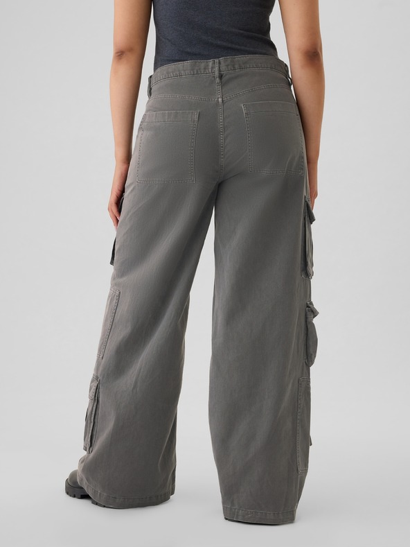 GAP Nohavice s vreckami Baggy Khaki Cargo GAP