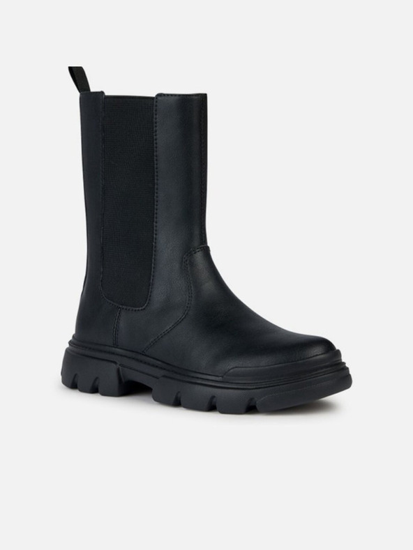 Geox Čierne dievčenské členkové topánky Geox Junette