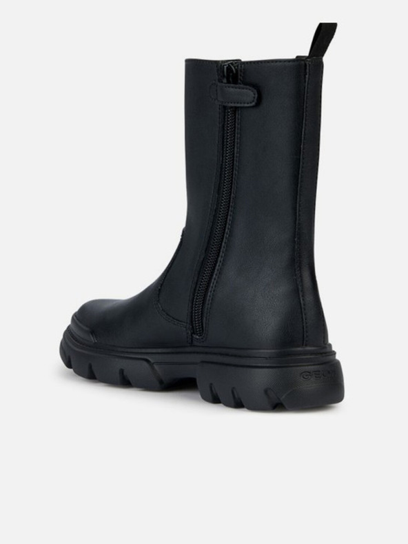 Geox Čierne dievčenské členkové topánky Geox Junette