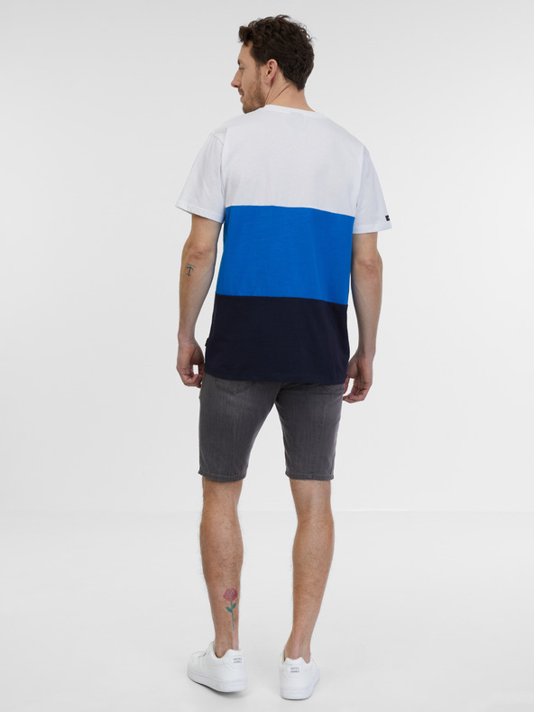 Sam 73 Bielo-modré pánske tričko SAM 73 Norman