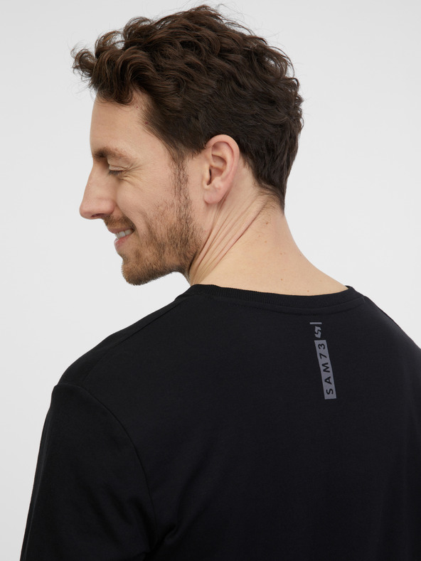 Sam 73 Čierne pánske tričko SAM 73 Fidel