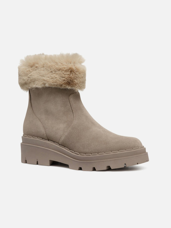 Geox Béžové dámske členkové topánky Geox Felleny