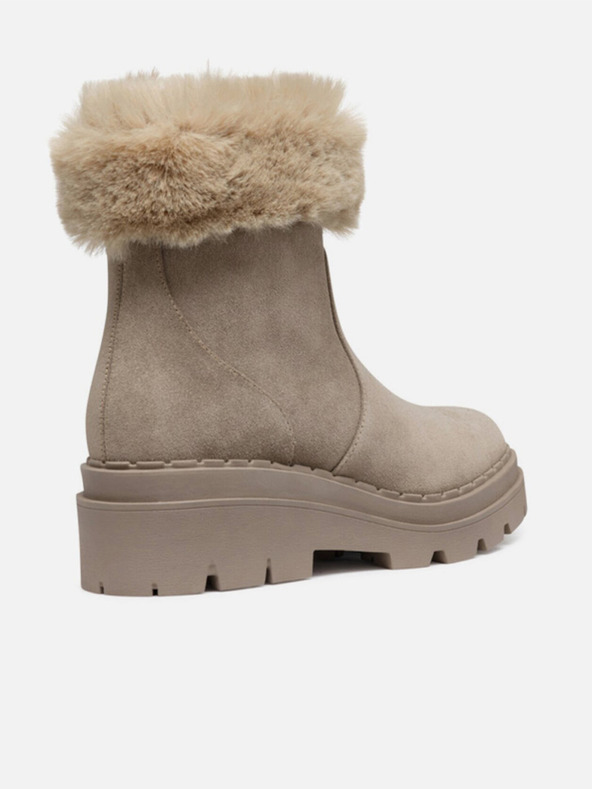 Geox Béžové dámske členkové topánky Geox Felleny