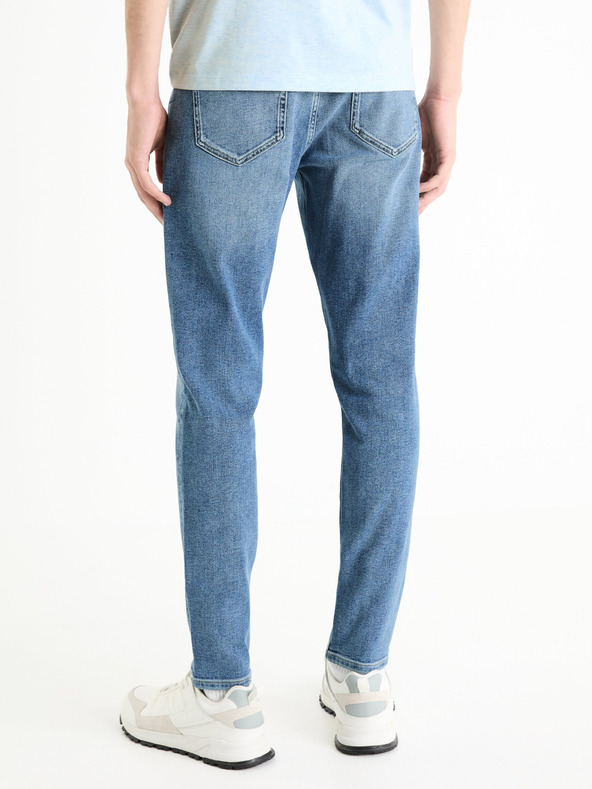Celio Modré pánske slim fit džínsy Celio Dofine