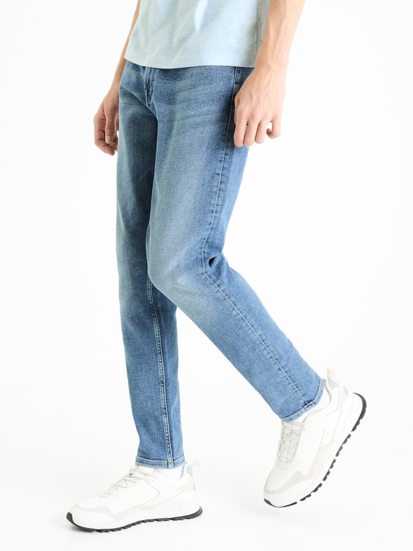 Celio Modré pánske slim fit džínsy Celio Dofine