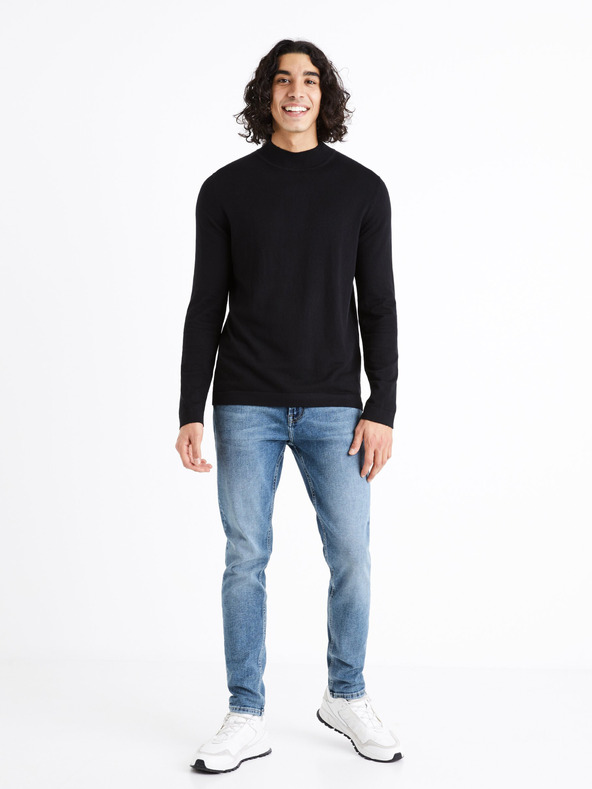 Celio Modré pánske slim fit džínsy Celio Dofine