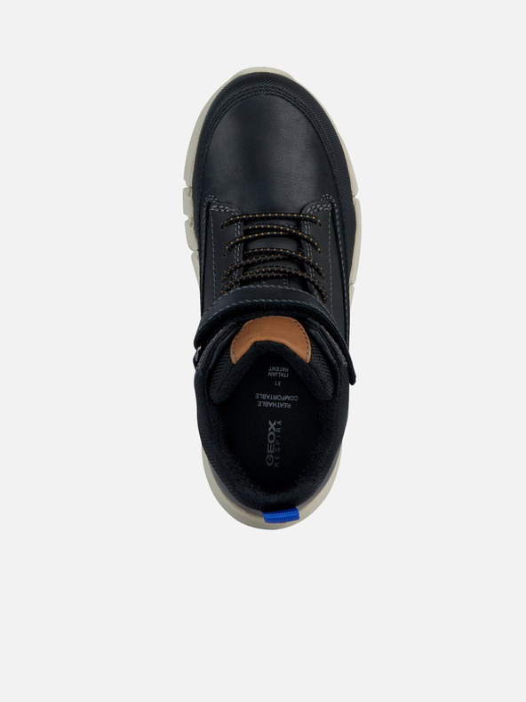 Geox Čierne chlapčenské členkové topánky Geox Flexyper