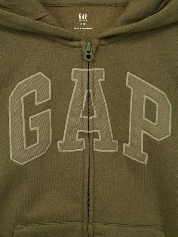 GAP Detská mikina s logom a fleece GAP