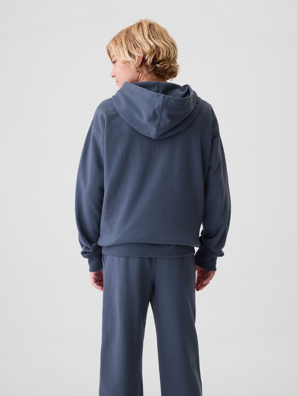 GAP Detská mikina s logom a fleece GAP