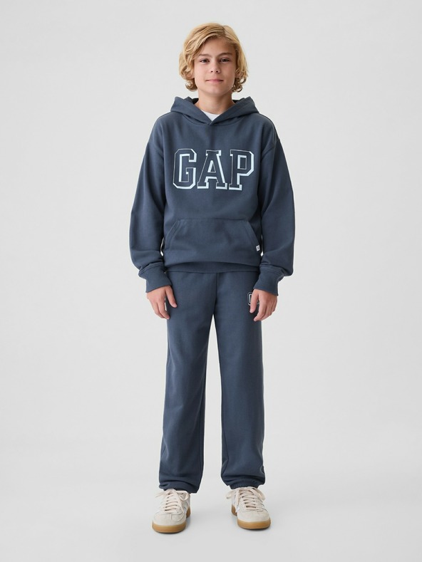 GAP Detská mikina s logom a fleece GAP