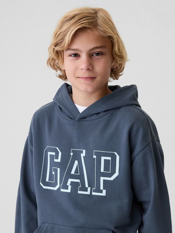 GAP Detská mikina s logom a fleece GAP