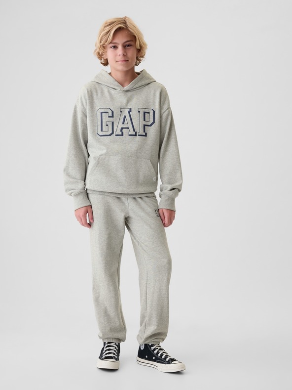 GAP Detská mikina s logom a fleece GAP