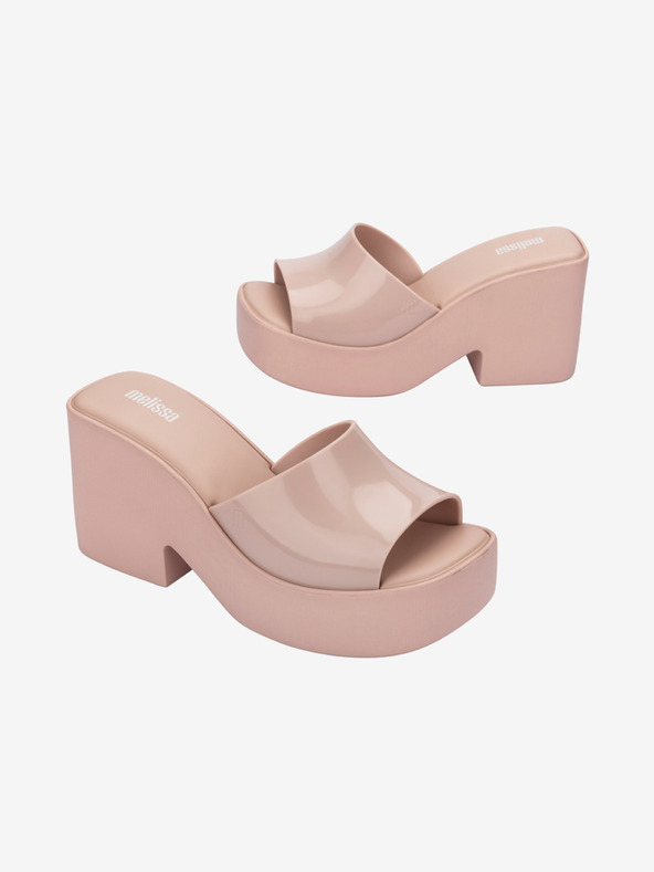 Melissa Svetloružové dámske papuče na podpätku Melissa Posh