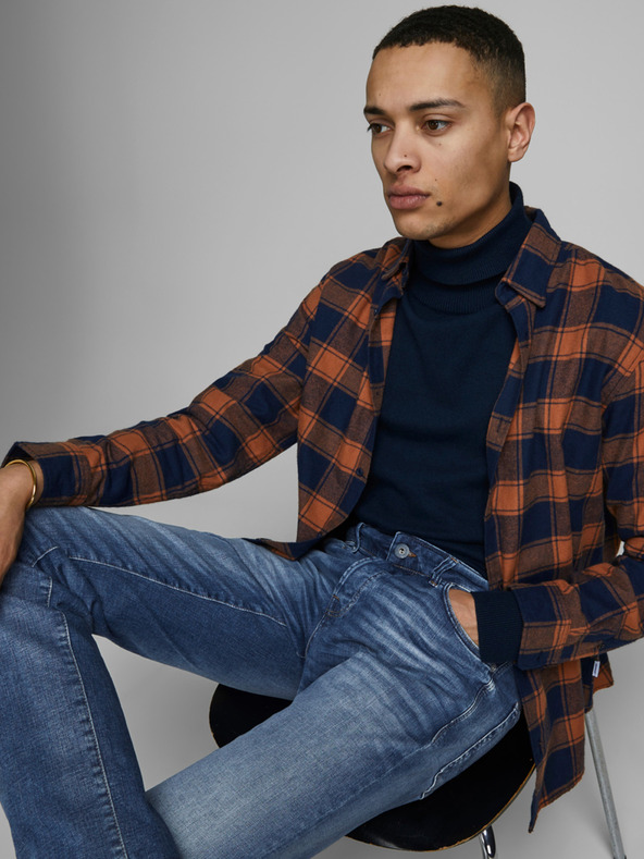Jack & Jones Modré slim fit džínsy Jack & Jones Glenn