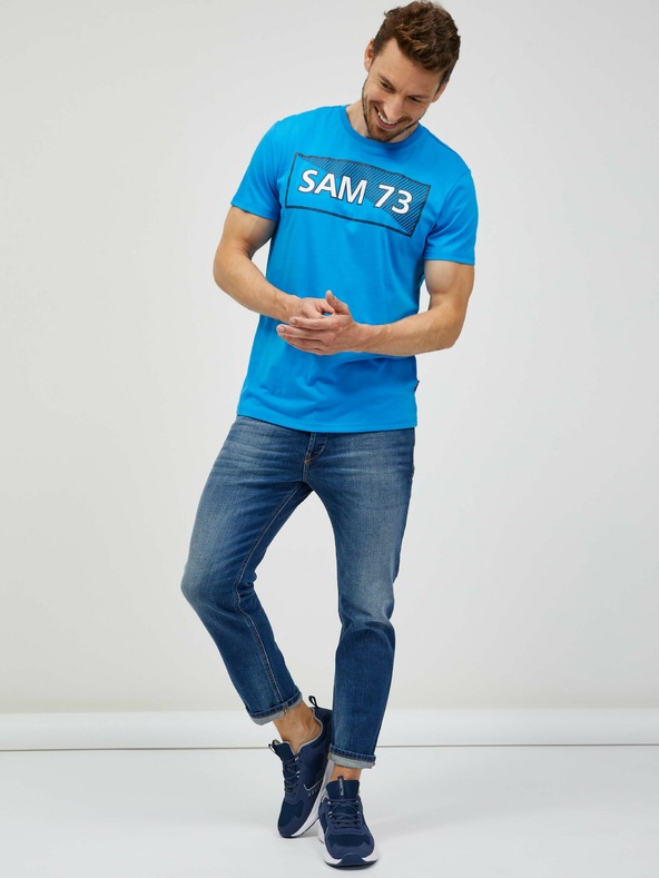 Sam 73 Modré pánske tričko SAM 73 Fenri