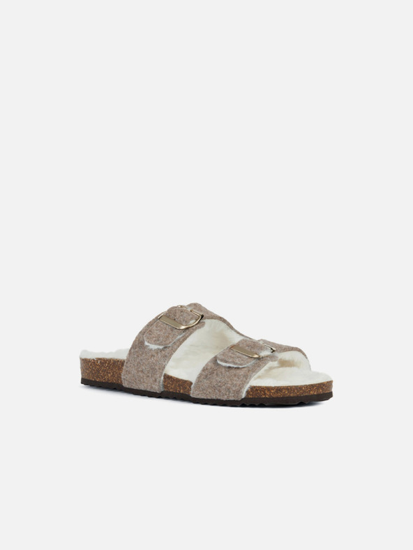 Geox Béžové dámske papuče Geox Brionia