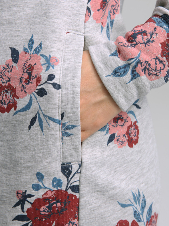 Loap Svetlošedé dámske kvetinové šaty LOAP Ebuna