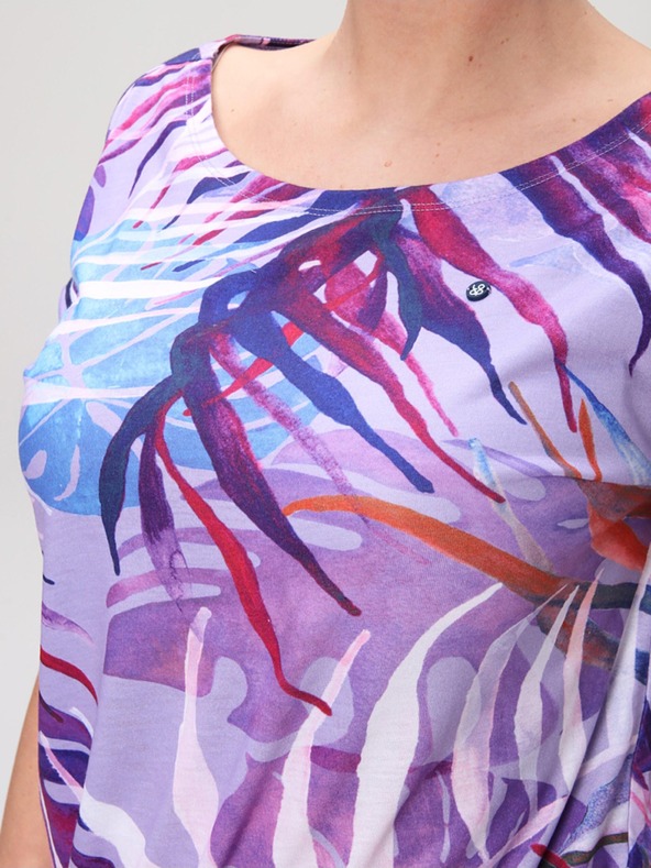 Loap Modrofialové dámske vzorované šaty LOAP Anuma