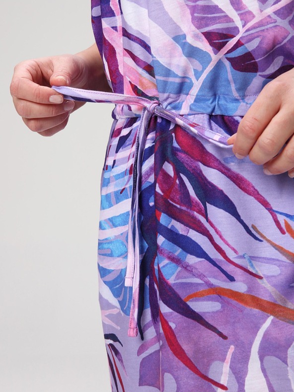 Loap Modrofialové dámske vzorované šaty LOAP Anuma