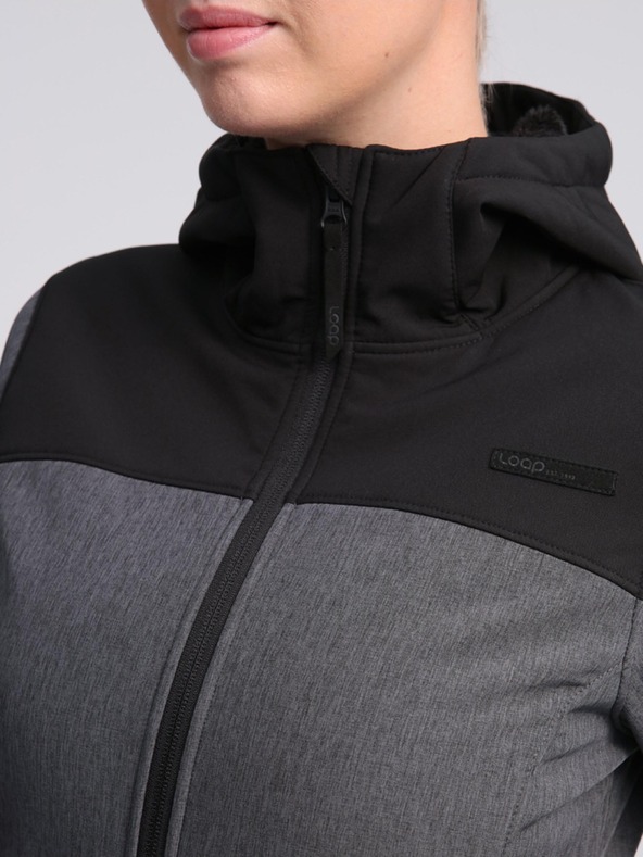 Loap Čiernošedá dámska softshellová bunda LOAP LUKA