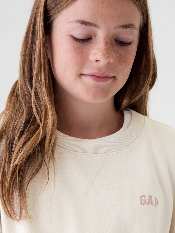 GAP Detská mikina s logom a fleece GAP