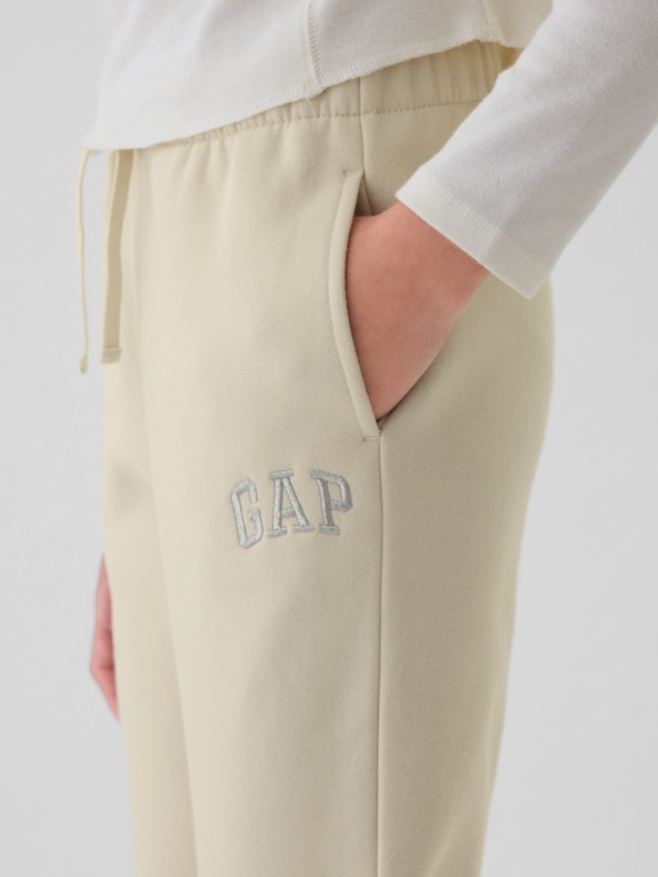 GAP Detské tepláky fleece logo army GAP