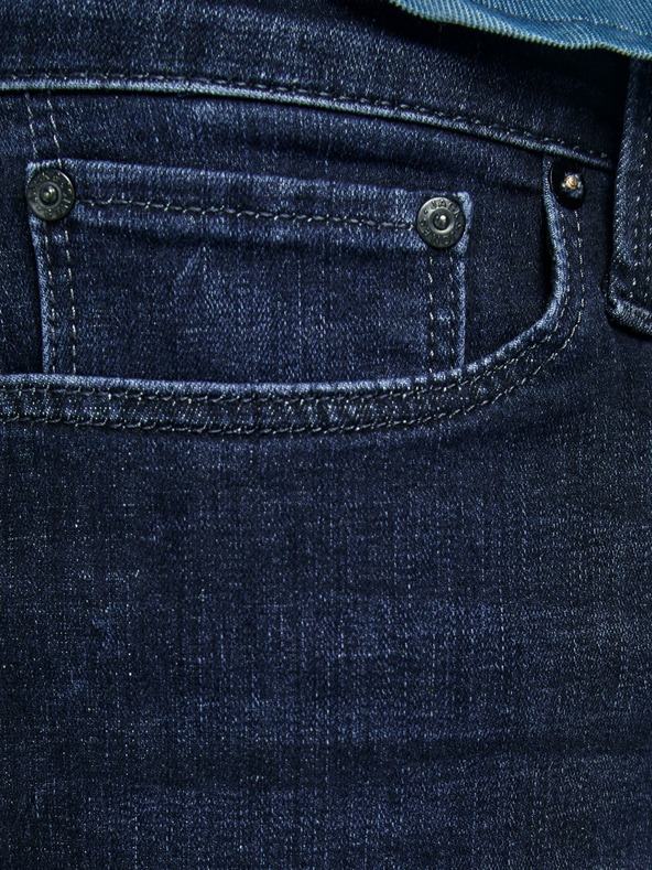 Jack & Jones Tmavomodré slim fit džínsy Jack & Jones Glenn
