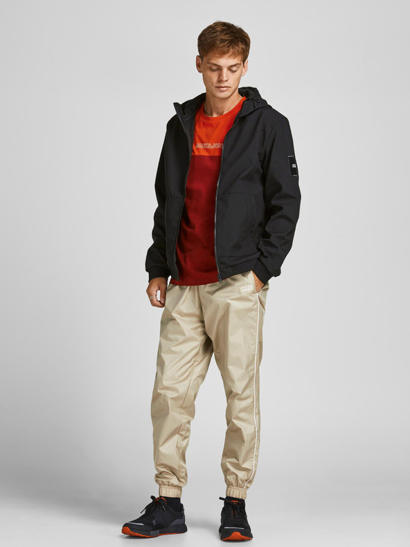 Jack & Jones Čierna ľahká bunda Jack & Jones Classic s kapucňou