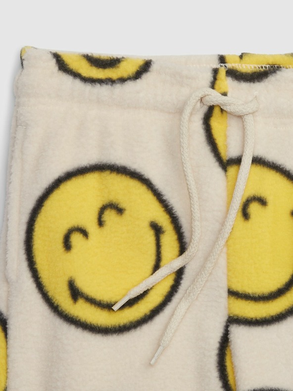 GAP Baby fleece tepláky Gap × SmileyWorld® Unisex GAP