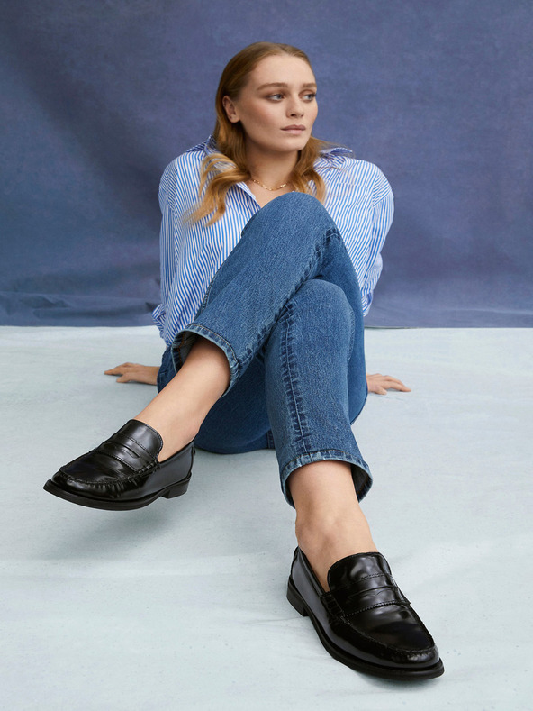 Marks & Spencer Modré dámske džínsy rovného strihu Marks & Spencer