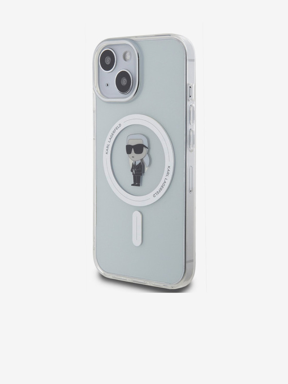 Karl Lagerfeld IML Ikonik MagSafe Zadný kryt pre iPhone 15 Transparent Karl Lagerfeld