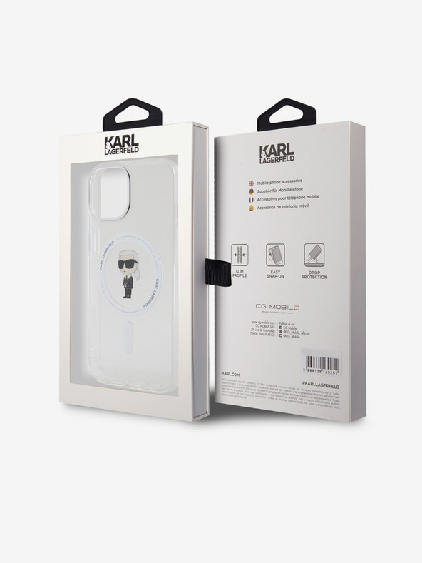 Karl Lagerfeld IML Ikonik MagSafe Zadný kryt pre iPhone 15 Transparent Karl Lagerfeld