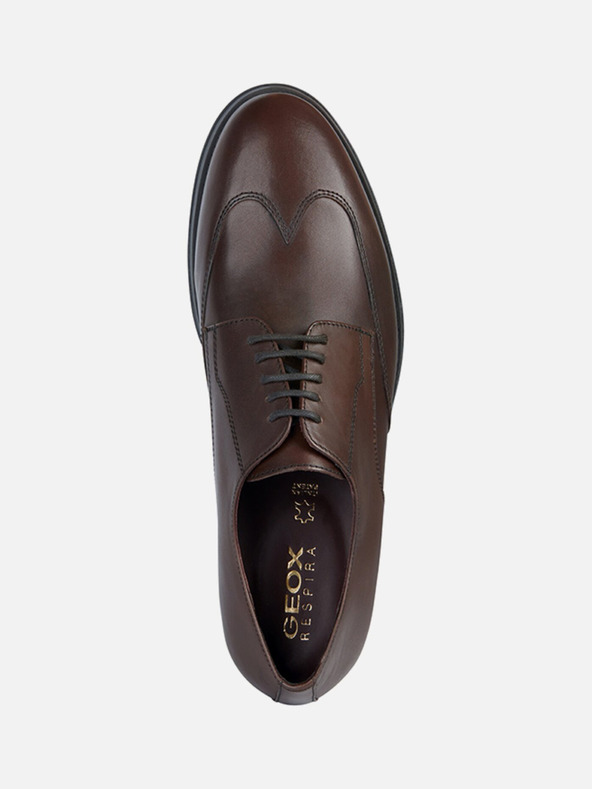 Geox Tmavohnedá pánska spoločenská obuv Geox Decio