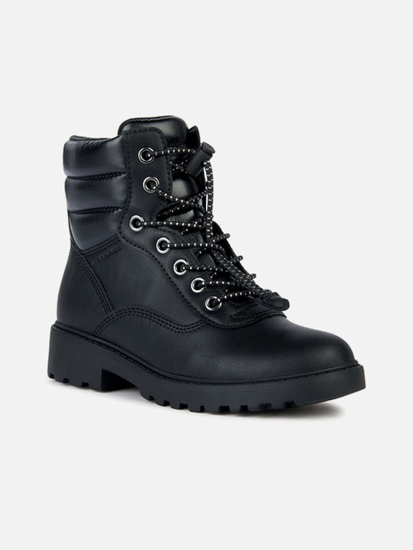 Geox Čierne dievčenské členkové topánky Geox Casey B ABX