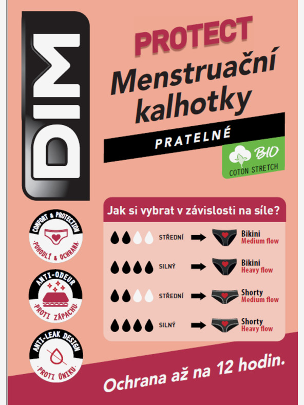 Bellinda Čierne denné a nočné menštruačné nohavičky Bellinda MENSTRUAL BOXER STRONG