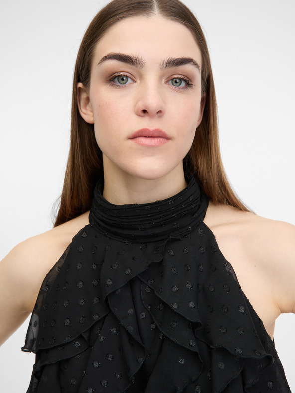 Orsay Čierna dámska blúzka bez rukávu ORSAY