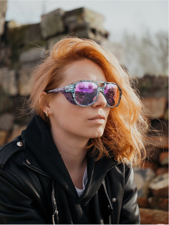 VEYREY Športové polarizačné slnečné okuliare VeyRey Legend Blue and Purple