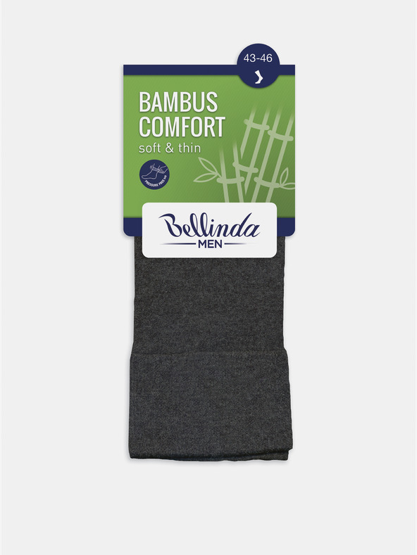 Bellinda Pánske tmavosivé ponožky Bellinda BAMBUS COMFORT SOCKS