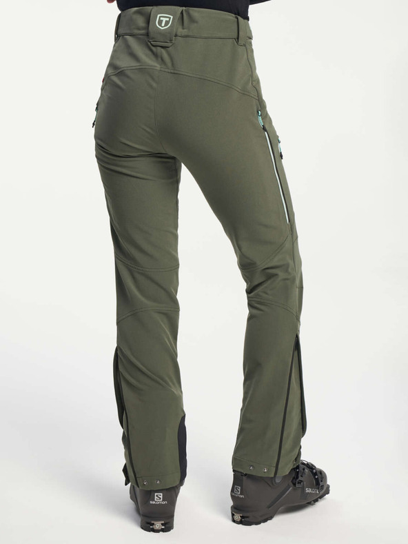 Tenson Dámske nohavice TENSON Touring Softshell Pant W tmavá khaki