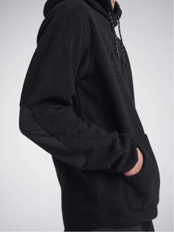 Tenson Pánska fleecová mikina s kapucou COLOURWEAR Teddy 2.0 M čierna